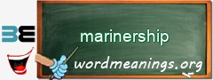 WordMeaning blackboard for marinership